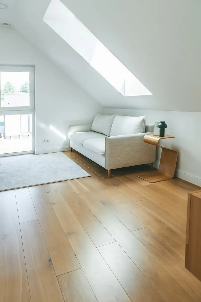 Coastal Sydney living room with hybrid timber flooring by Perfect Timber Flooring